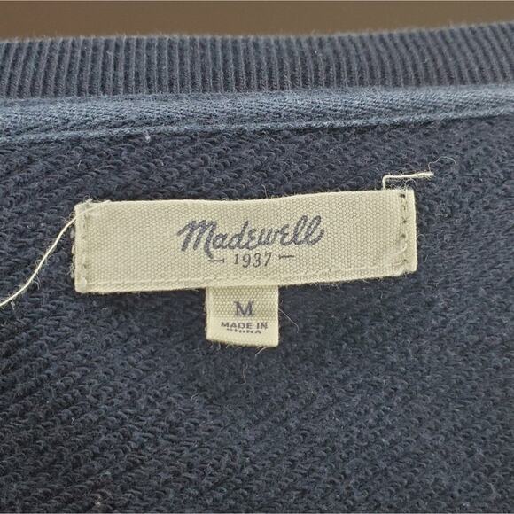Madewell Navy Embroidered Sweatshirt Medium - Picture 6 of 7